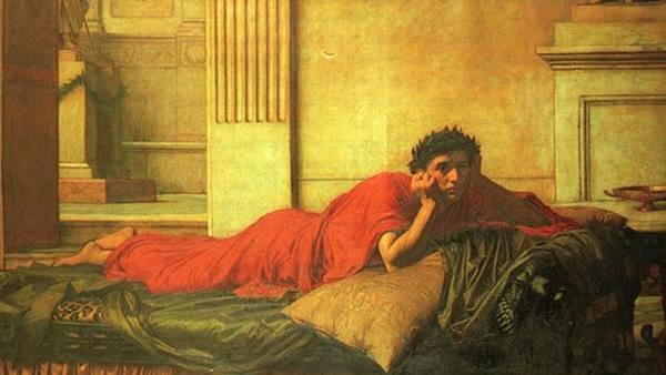 Los remordimientos de Nerón tras matar a su madre, por John William Waterhouse, 1878.