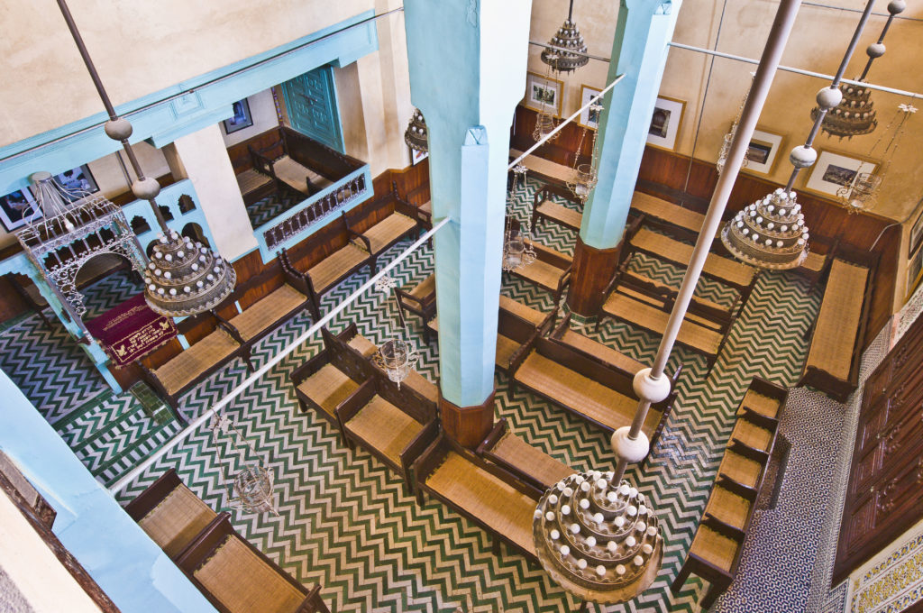 Aben Danan Synagogue interior located at Fez, Morocco